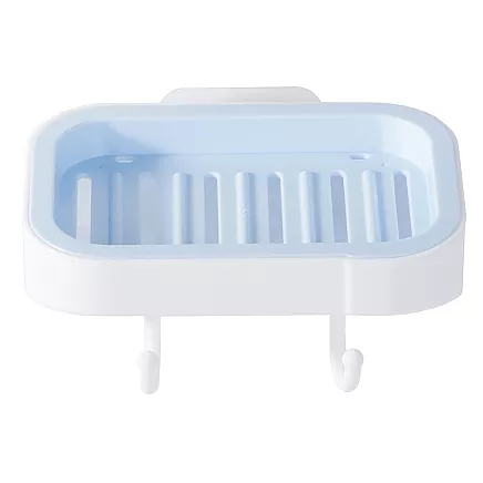 Wall mounted soap dish 2 hooks