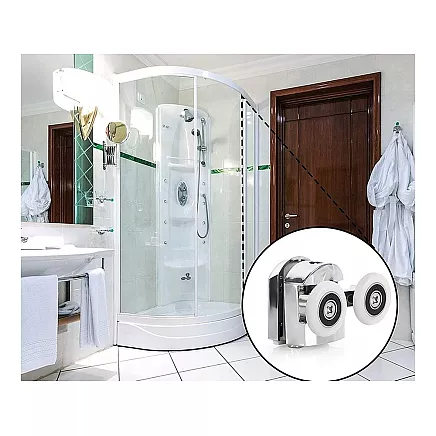 Durvju rullīšu komplekts duškabīnēm, 8 gab., hromēti