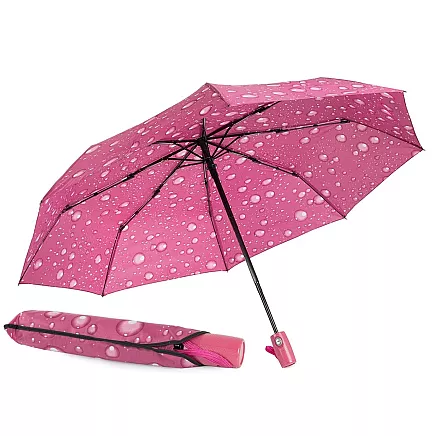 Umbrella folding umbrella automatic womens fibre
