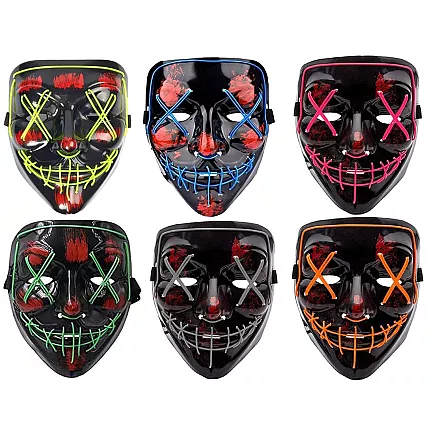 Luminous led mask halloween party purge