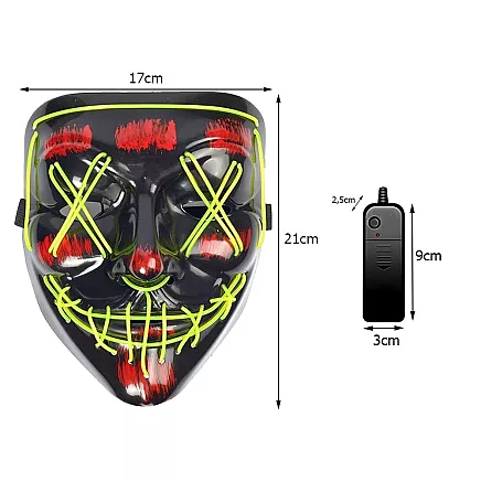 Luminous led mask halloween party purge