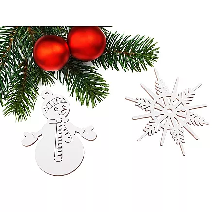 Wooden christmas tree decorations 20 pieces pendants baubles ornaments