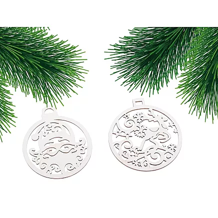 Wooden christmas tree decorations 20 pieces pendants baubles ornaments