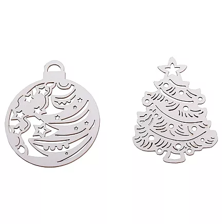 Wooden christmas tree decorations 20 pieces pendants baubles ornaments