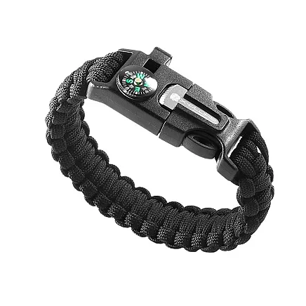 Браслет выживания 5 в 1 компас зажигалка веревка лезвие паракорд