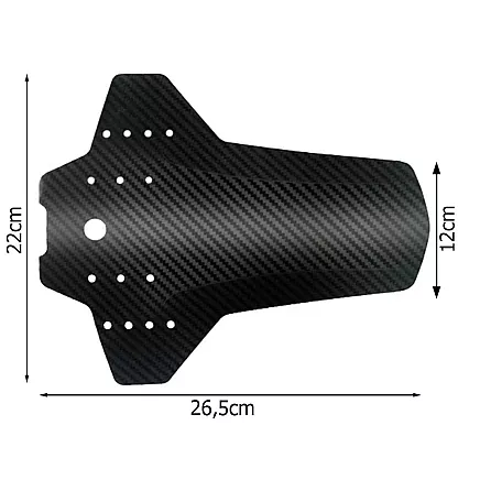 Universāls MTB velosipēda dubļusargu komplekts priekšai un aizmugurei 24–28 collu, melns