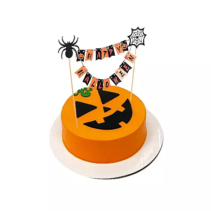 Halloween decoration for a cake cupcake picker topper garland paper