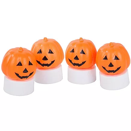 Led pumpkin light glowing figurine decoration halloween decoration battery operated