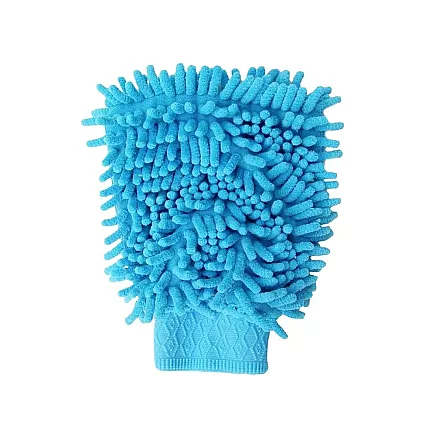Microfibre cloth glove for cleaning the car wash on the hand