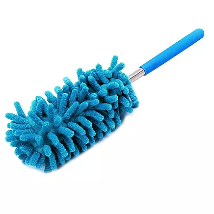 Dirt broom brush telescopic long folding microfibre