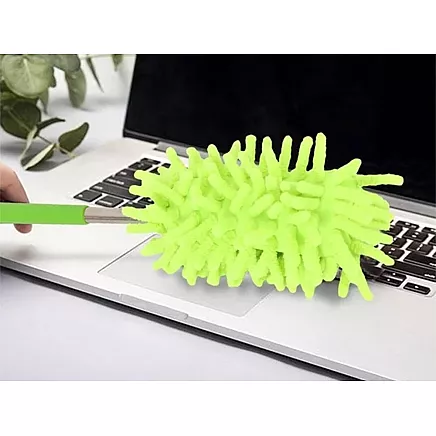 Dirt broom brush telescopic long folding microfibre