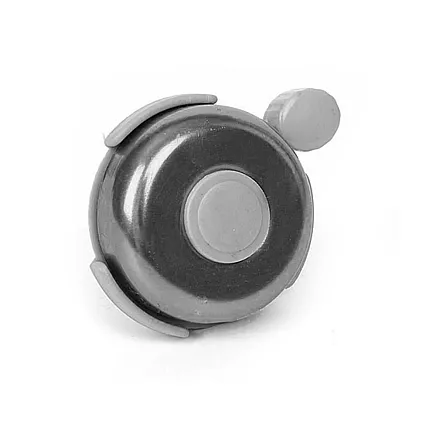 Velosipēda zvans, metāla, skaļš, 5.5 cm, universāls turētājs, sudrabs