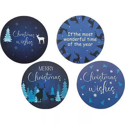 Christmas decorative stickers on roll of 500 pieces merry christmas