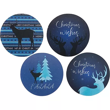 Christmas decorative stickers on roll of 500 pieces merry christmas