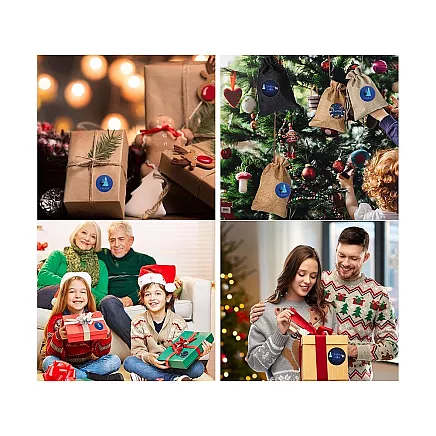 Christmas decorative stickers on roll of 500 pieces merry christmas