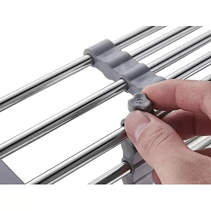 Draining board for sink telescopic vegetable fruit basket