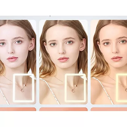 Led illuminated make-up mirror folding travel mirror