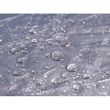 Pašizplešams pludmales telts ar aizsardzību un pārsegu, zils-sudrabs