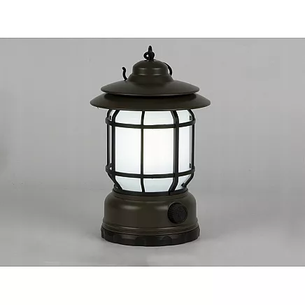 LED kempinga lampa, lukturis ar akumulatoru, USB, āra, ar āķi, Haki krāsa