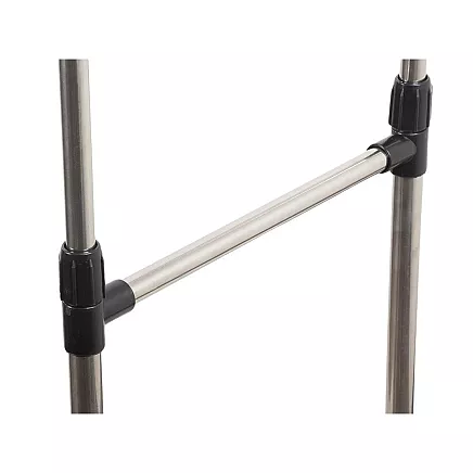 Wardrobe mobile coat rack double shelf rack on wheels