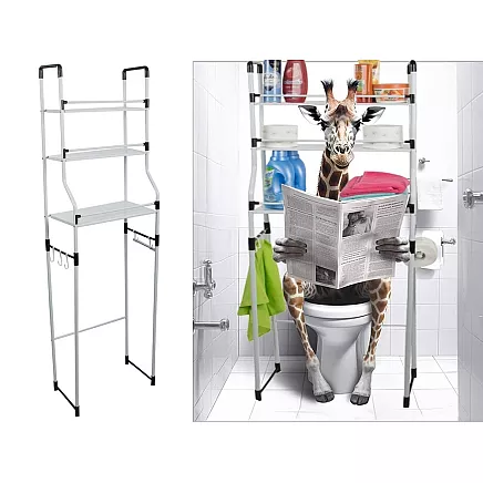 Shelf over toilet stand bathroom cabinet 3 shelf organiser