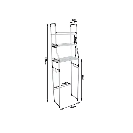 Shelf over toilet stand bathroom cabinet 3 shelf organiser