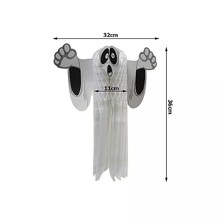 Ghost paper pendant halloween ghost 3d folded paper decoration