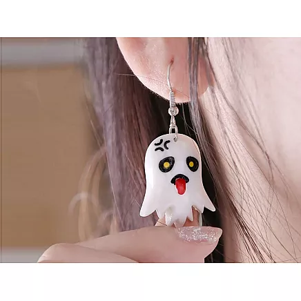 Halloween auskari komplekts, 6 pāri, ķirbis, spoks, acs, konfekte