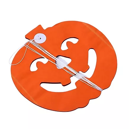 Decorative garland halloween pumpkin/spider paper long 3 metres