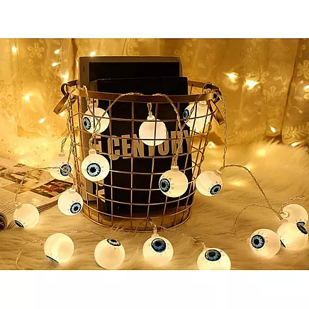 10 Led Piekaramie Lukturi Halloween Acis 200Cm Kvēlojoša Apdare Acu