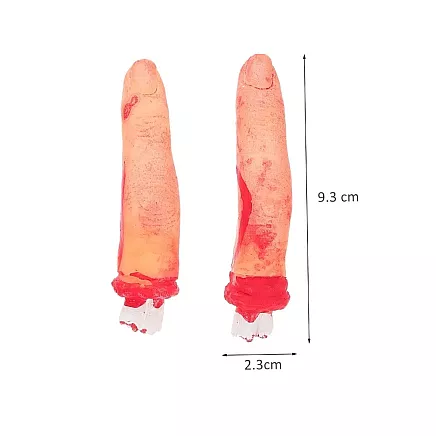 Fake severed fingers halloween decoration 5 rubber stitched fingers