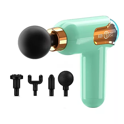 Mini Masāžas Pistole Jaudīga Pārnēsājama + 4 Uzgaļi
