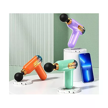 Mini Masāžas Pistole Jaudīga Pārnēsājama + 4 Uzgaļi
