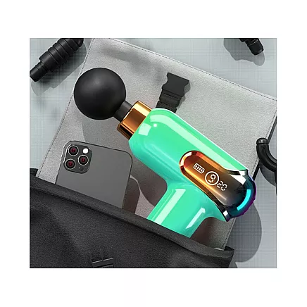 Mini Masāžas Pistole Jaudīga Pārnēsājama + 4 Uzgaļi