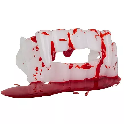 Drakulas mākslīgie zobi un 14ml mākslīgās asinis