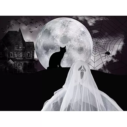 Halloween decoration hanging decoration ghost white scream skeleton ghost 65cm