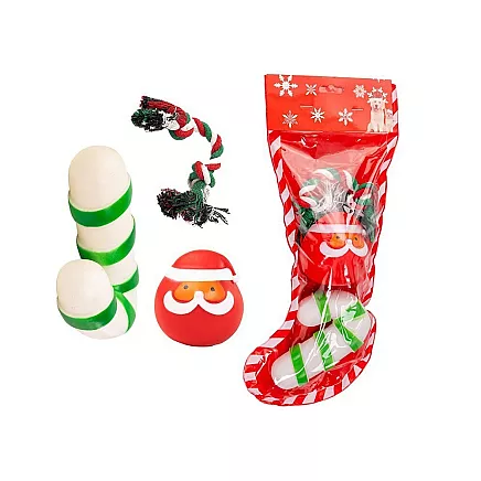 Set of dog toys dog chew tugger 3 pcs mix toy holiday gift