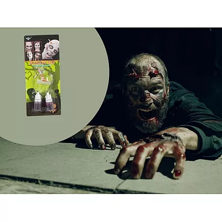 Fake wound makeup kit halloween makeup kit with blood stuck in pencil