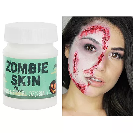 Zoombie skin makeup for halloween to paint scars wounds makeup skin