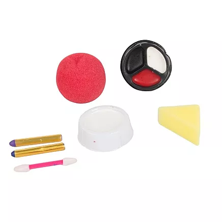 Klauna grima komplekts ar sarkanu degunu, Halloween, cosplay