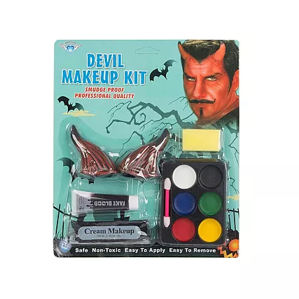 Face makeup devil kit for halloween makeup horns disguise