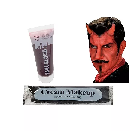 Face makeup devil kit for halloween makeup horns disguise