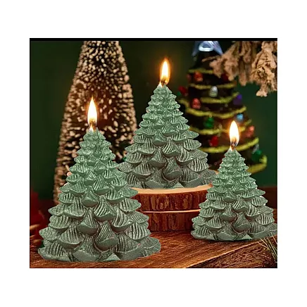Christmas tree candle christmas box candle decorative
