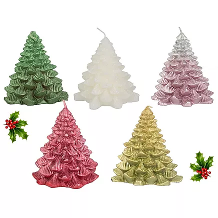 Christmas tree candle christmas box candle decorative