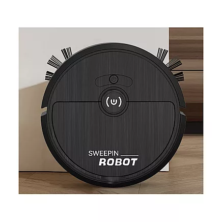 Jaudīgs robots putekļsūcējs automātiskai grīdu tīrīšanai, bezvadu, melns