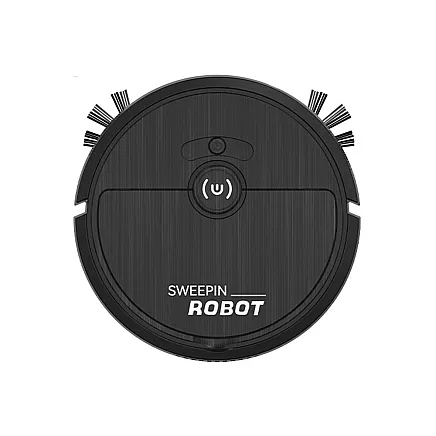 Jaudīgs robots putekļsūcējs automātiskai grīdu tīrīšanai, bezvadu, melns