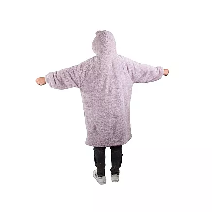 Warm oversize blanket sweatshirt xl thick 2in1 fur hooded blanket sweatshirt thick