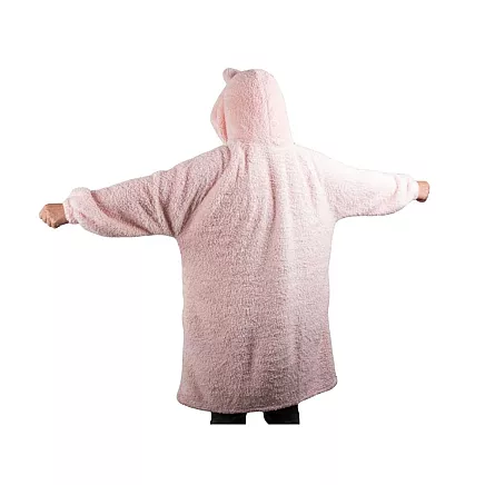 Warm oversize blanket sweatshirt xl thick 2in1 fur hooded blanket sweatshirt thick