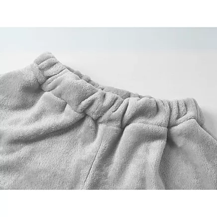 Warm womens pyjamas two-piece with hood soft plush short l