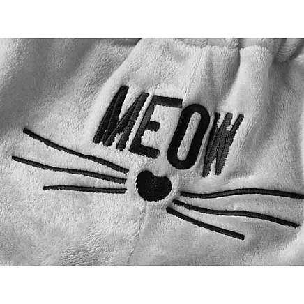 Warm womens pyjamas two-piece with hood soft plush short xl